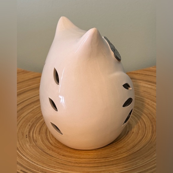 White Owl with Silver Eyes GC Natural Home Potpourri Pot - Picture 3 of 5